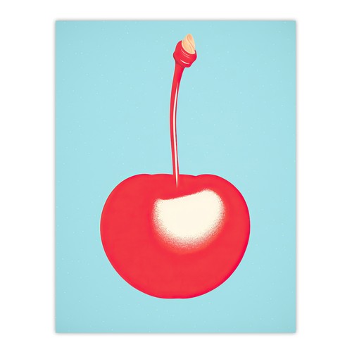 Einfache kirsche risograph - einfache,
