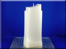 Edle Kerze Rohling Doppelschwung weiß - Sonderform - Kerzenkunst