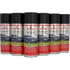 Matt Lack Schwarz NIGRIN Lackspray Autolack Spraydose Mattlack 6x 400ml