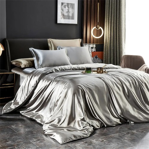 Seidensatin bettwäsche set - seidensatin,