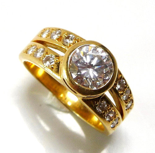Ring 750 gold 12 ct - 750,