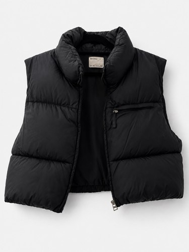 Schwarze kurzärmliche weste - schwarze,