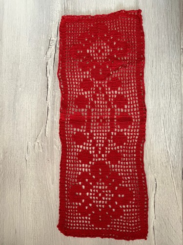 Zierdeckchen 60x22 rot - 60x22, cm