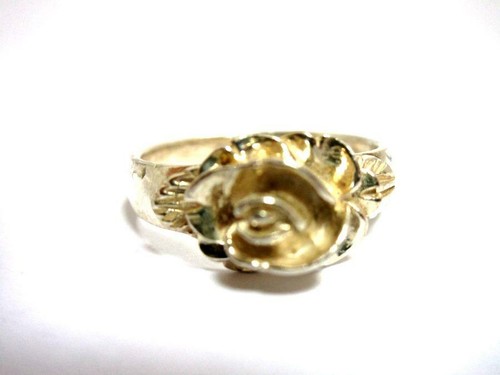 Silberring mit schöner rose - mit,