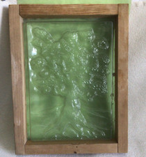 Gießform für Gips/Keramin Reliefgießen Wandbild Baum in Holzrahmen  22,5 x 16 cm