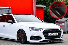 Frontspoiler Cuplippe mit Wing aus ABS für Audi A4 B9 Facelift in Schwarz Glanz