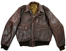SCHOTT A-2 Vintage US Piloten Flieger Bomber Lederjacke Rotbraun 50 M-L