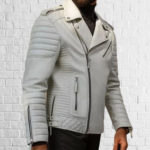 Neue herren weiße lederjacke - herren,