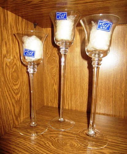 Kerzenleuchter glas 3er set - ,