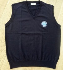 PETER SCOTT Hochwertiger Pullunder Golf Gr.42  Merino-Wolle Dunkelblau TOP ***