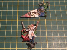 Warhammer Wood Elves Waldelfen Battle Standard Bearer Standarte Limited Used OOP