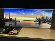 Küchenrückwand, Nischenrückwand LED - Glasdruck - Skyline New York