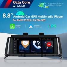 8,8 Zoll Für BMW X3 F25 X4 F26 NBT Autoradio Android 14 4G+64GB GPS Navi CarPlay