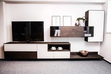 Pönnighaus Wohnkombination Katana Wileiche Schwarz Geölt Mattlack