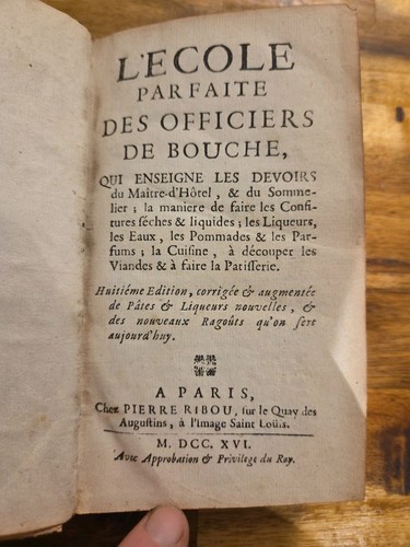 Rar gastronomie 1716 - 1716]., die