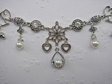 Charivari Kette 2 Varianten Perlen Strass Herzen Dirndlschmuck Wasen Oktoberfest