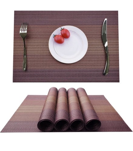 4er set tischsets aus stoff - tischsets,