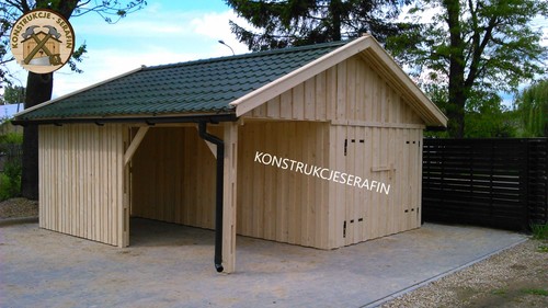 Holzgarage 3x6m mit carport - holzgarage,