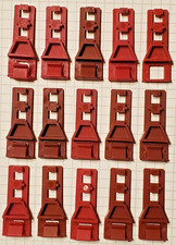 CARRERA 124,  15 x Leitplankenhalterungen, rot 60/70er Jahre