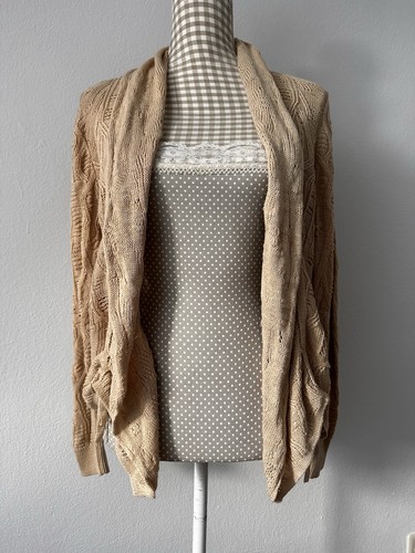 Strickjacke beige lrl lauren - strickjacke,