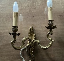Wandleuchte, Wandlampe,  Antik 2- flammig Bronze , Franz. Modell, Louis  XV Stil