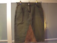 Jeansrock mit Spitze Größe 38 toller Länge 60cm Stiefelrock Business