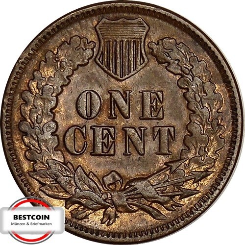 Usa 90a one cent indian - km,