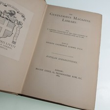Popular Superstitions George Gomme Gentlemans Magazine Library 1884 HB Book