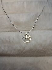 Halskette Pfote Pfötchen Anhänger Hund Katze Silber 45/50/55cm