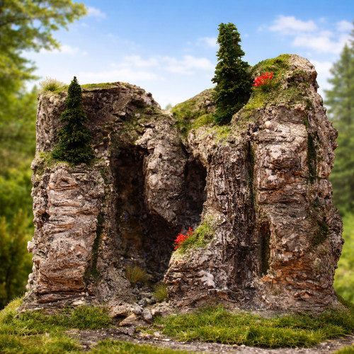 Diorama felsen schlucht mit - h0,