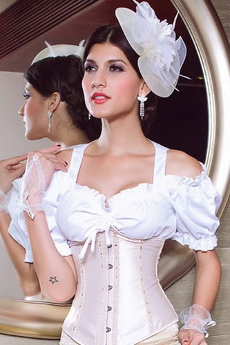 12176 dirndlbluse weiß - 12176,