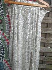 Langer Pailletten Rock von