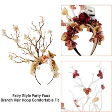 Handmade Twig Headband Gothic Flower Headwear Branch Carnivals Party Toy