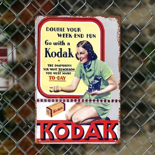 Blechschild kodak film werbung - blechschild,
