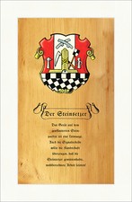 Der Steinsetzer Paver Pflaster Zirbenholz Arve Nostalgieschild Zunft 111