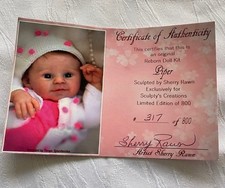 ausverkaufter seltener Reborn Bausatz PIPER von Sherry Rawn NEU, Zertifikat