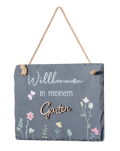 Schiefertafel garten 20x15cm - garten,