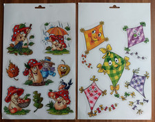 2 Bögen Fensterbilder Herbst  Drachen  Pilze