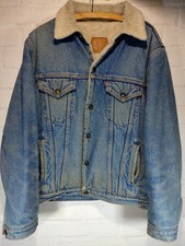 Levi's Vintage 80s Denim Sherpa Jacket | Blue | Men's Size M