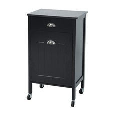 B-Ware SVITA Küchenwagen mit Rollen Mülltrennsystem Rollwagen Schubladen Schwarz