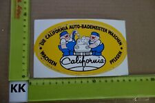 Alter Aufkleber Auto Motorrad LKW Fahrzeugpflege Waschanlage CALIFORNIA