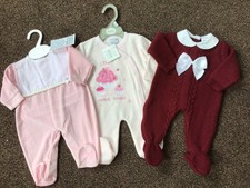 Konvolut Neugeborene Baby Mädchen warme Winterkleidung Outfit x 2 Größe NB 0-3 Monate 