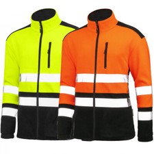 Fleecejacke Arbeitsjacke Pullover Fleece Jacke 300 g/m² Gelb Orange Gr. S - 5XL