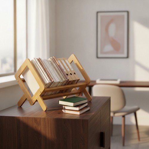 Kippbares bücherregal holz - kippbares,