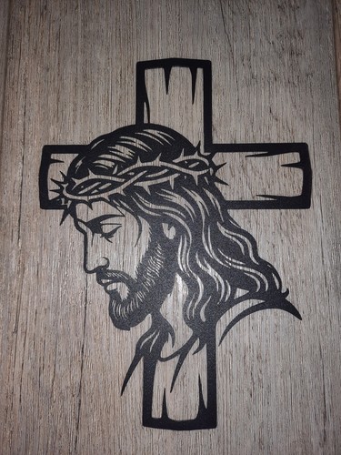 Jesus wanddeko metall kreuz - jesus,