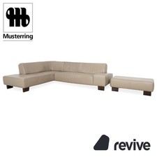 Musterring Leder Holz Ecksofa