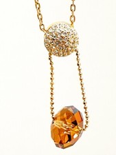 Original Swarovski seltene Collier mit 2 Anhänger Vergoldet – alte Kollektion 4