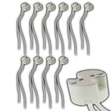 10x G4 / GU4 GU5.3 Sockel Fassung aus Keramik GY6,35 G6,35 MR11 MR16 LED Halogen