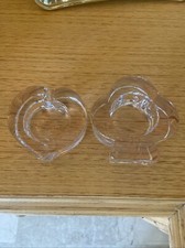 Teelichthalter Glas Herz und Pik, schwer