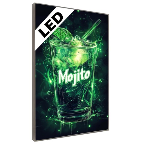 Led wandbild mojito - wandbild, neon